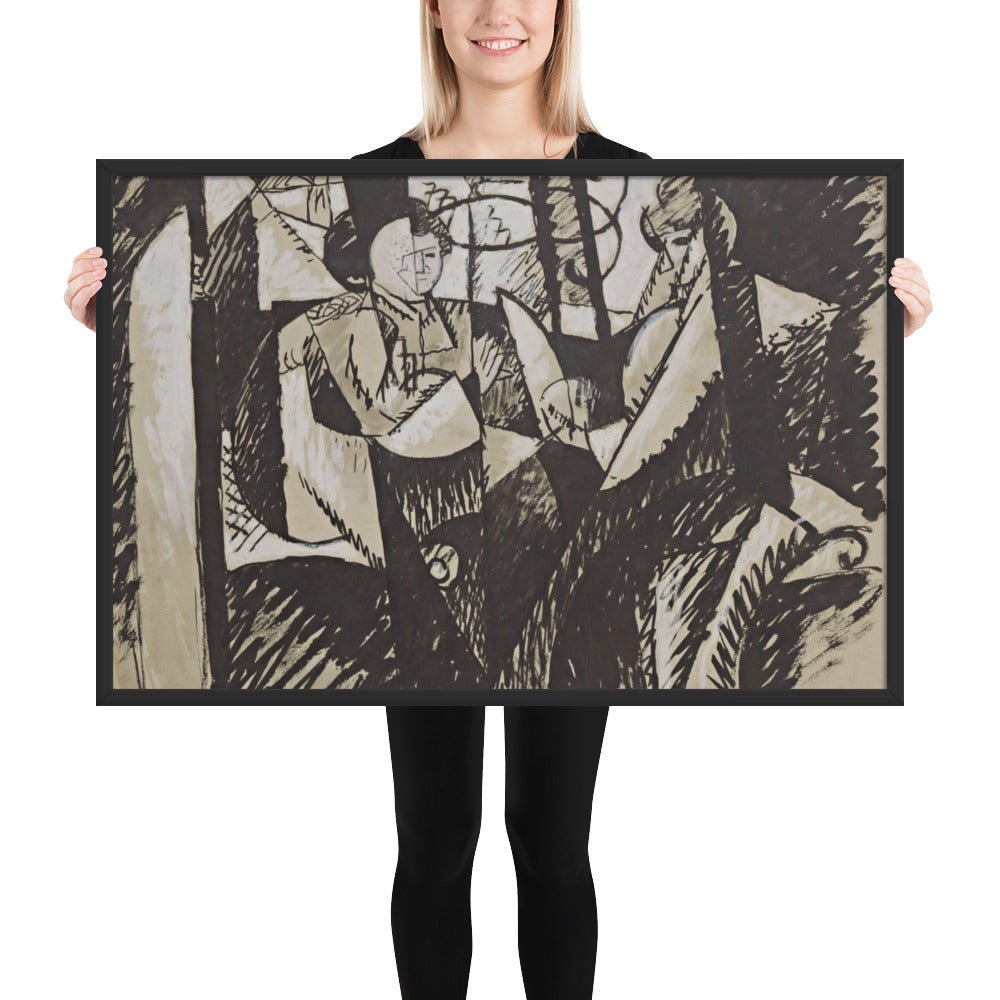 Two Women Seated by a Window by Albert Gleizes, Framed poster
