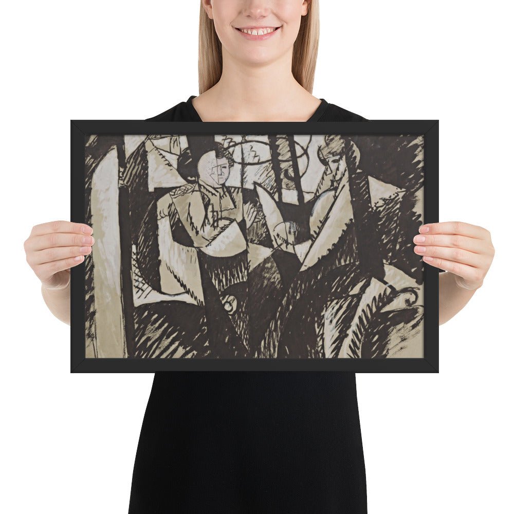 Two Women Seated by a Window by Albert Gleizes, Framed poster