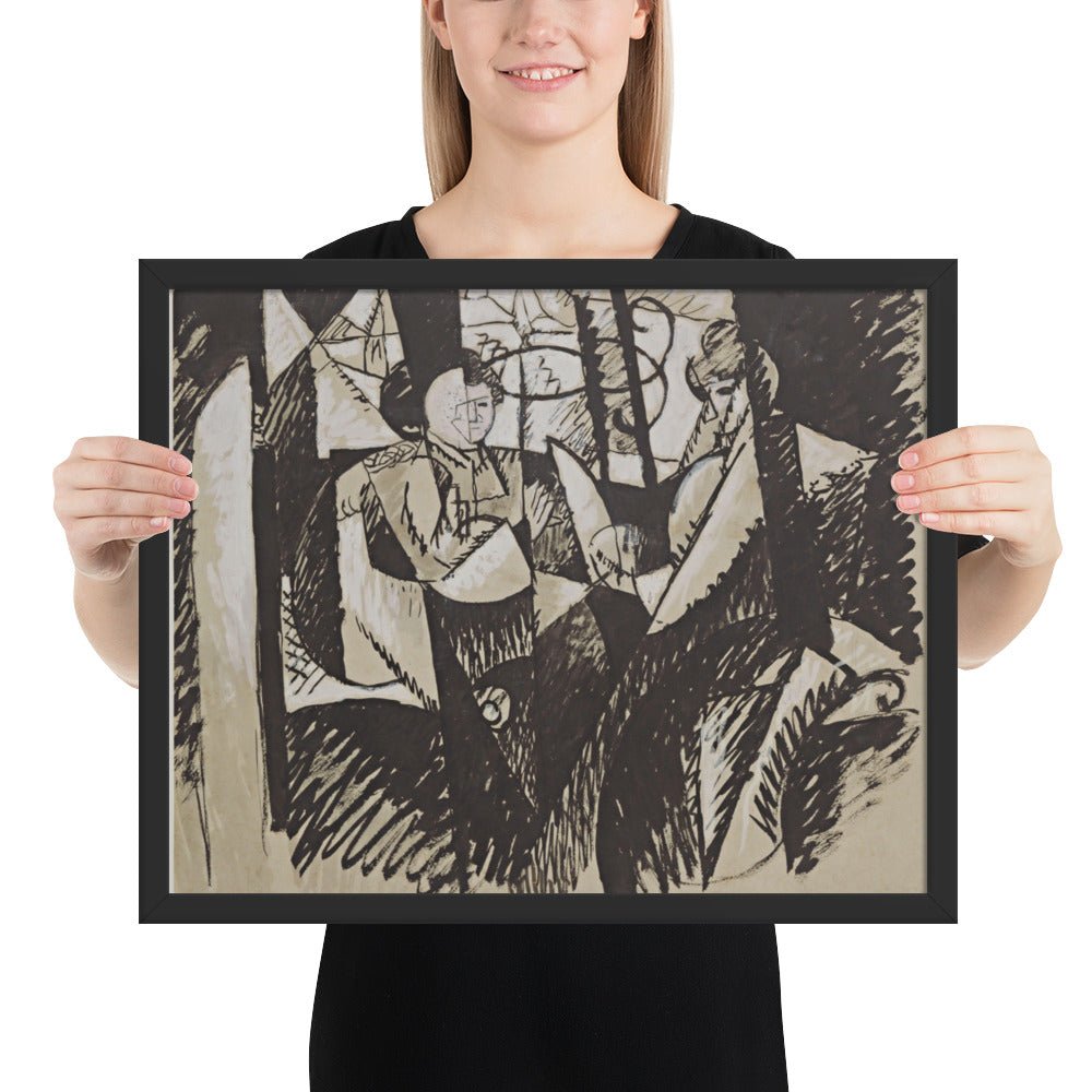 Two Women Seated by a Window by Albert Gleizes, Framed poster