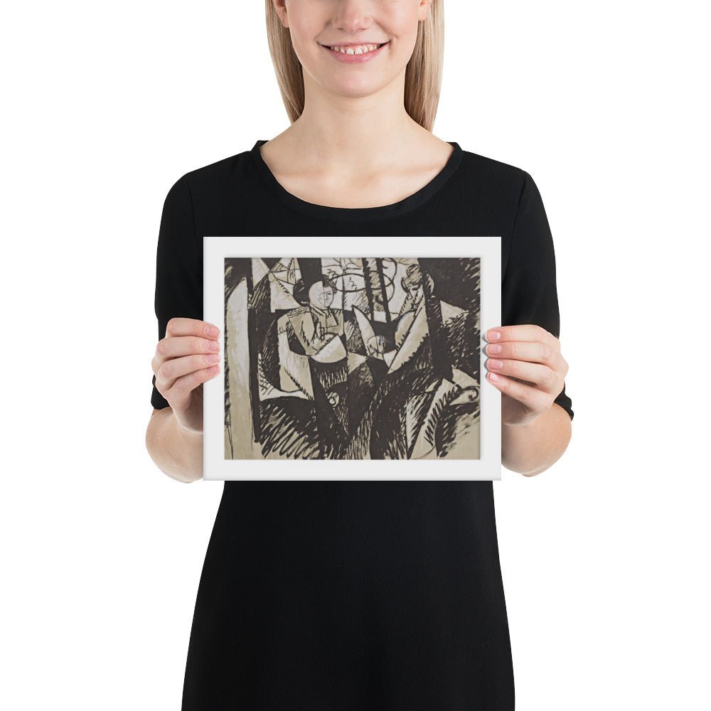 Two Women Seated by a Window by Albert Gleizes, Framed poster