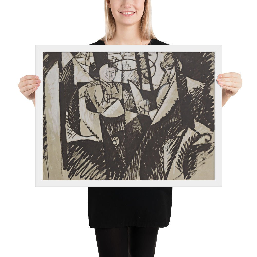 Two Women Seated by a Window by Albert Gleizes, Framed poster