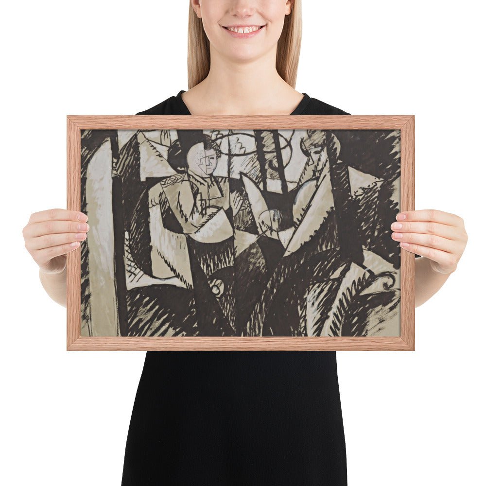 Two Women Seated by a Window by Albert Gleizes, Framed poster