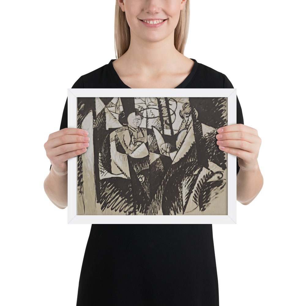 Two Women Seated by a Window by Albert Gleizes, Framed poster