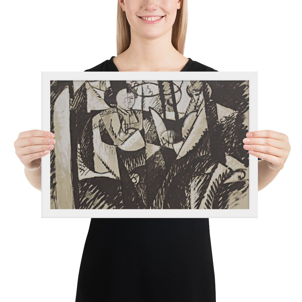 Two Women Seated by a Window by Albert Gleizes, Framed poster