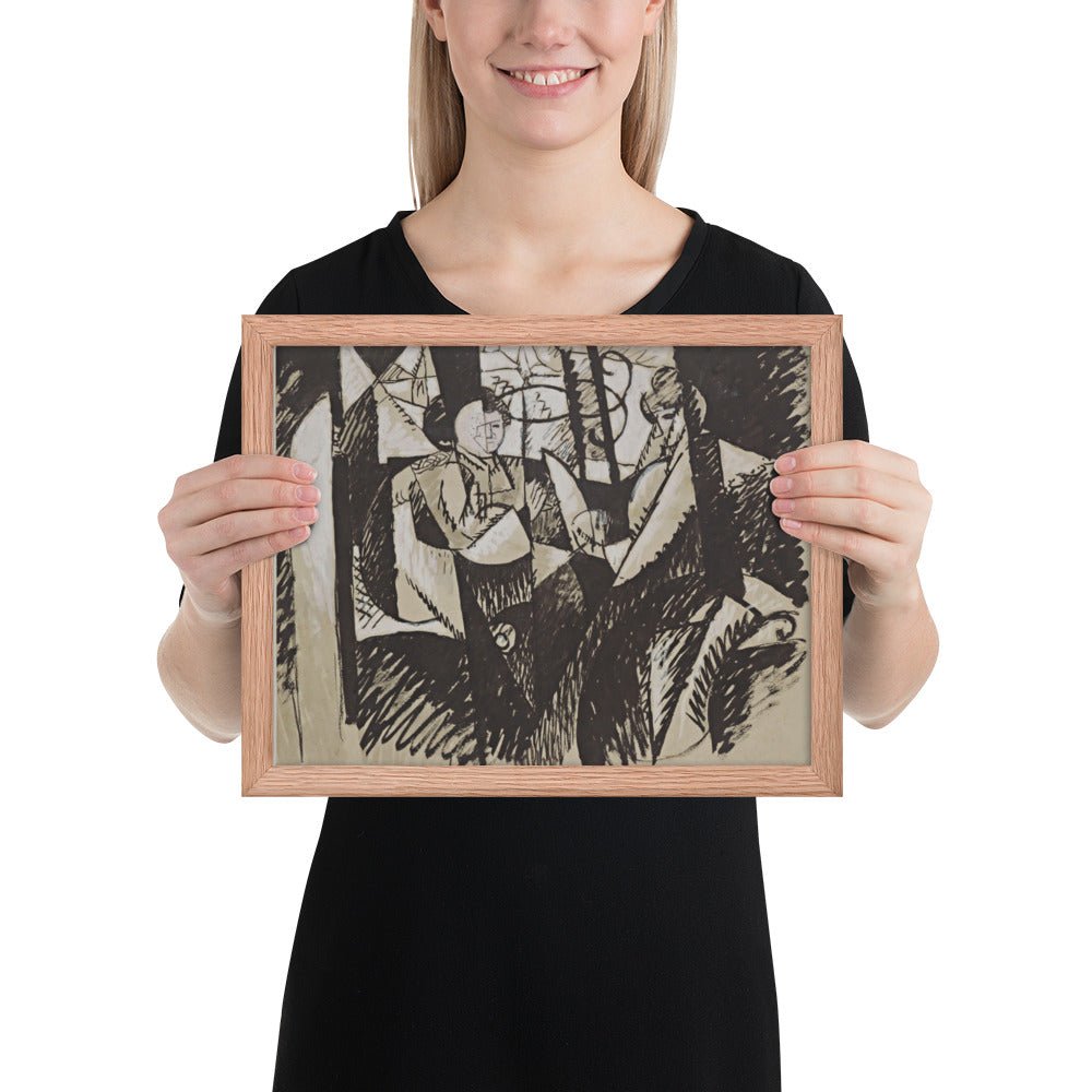 Two Women Seated by a Window by Albert Gleizes, Framed poster