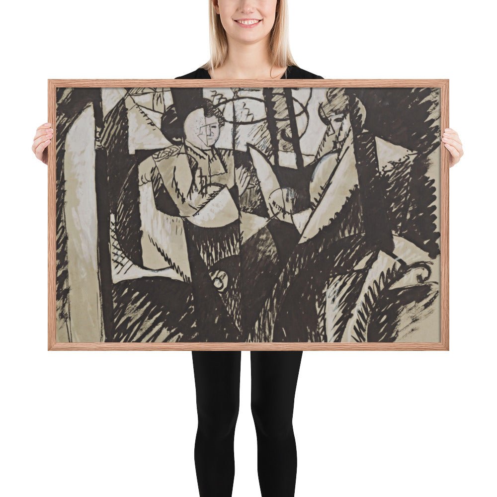 Two Women Seated by a Window by Albert Gleizes, Framed poster