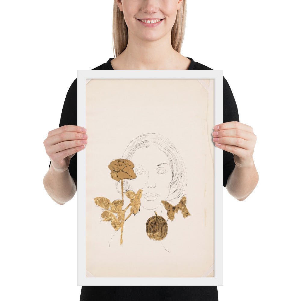 Unknown Female by Andy Warhol , Framed poster
