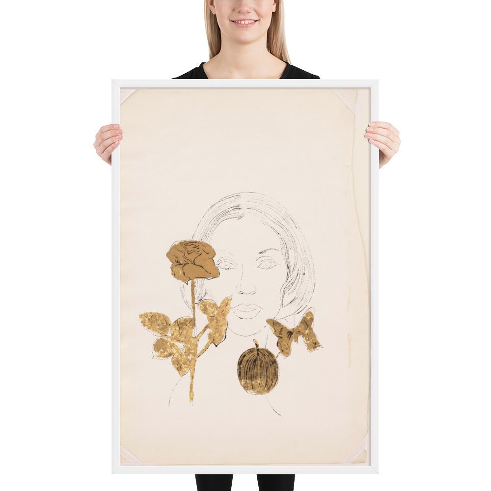 Unknown Female by Andy Warhol , Framed poster