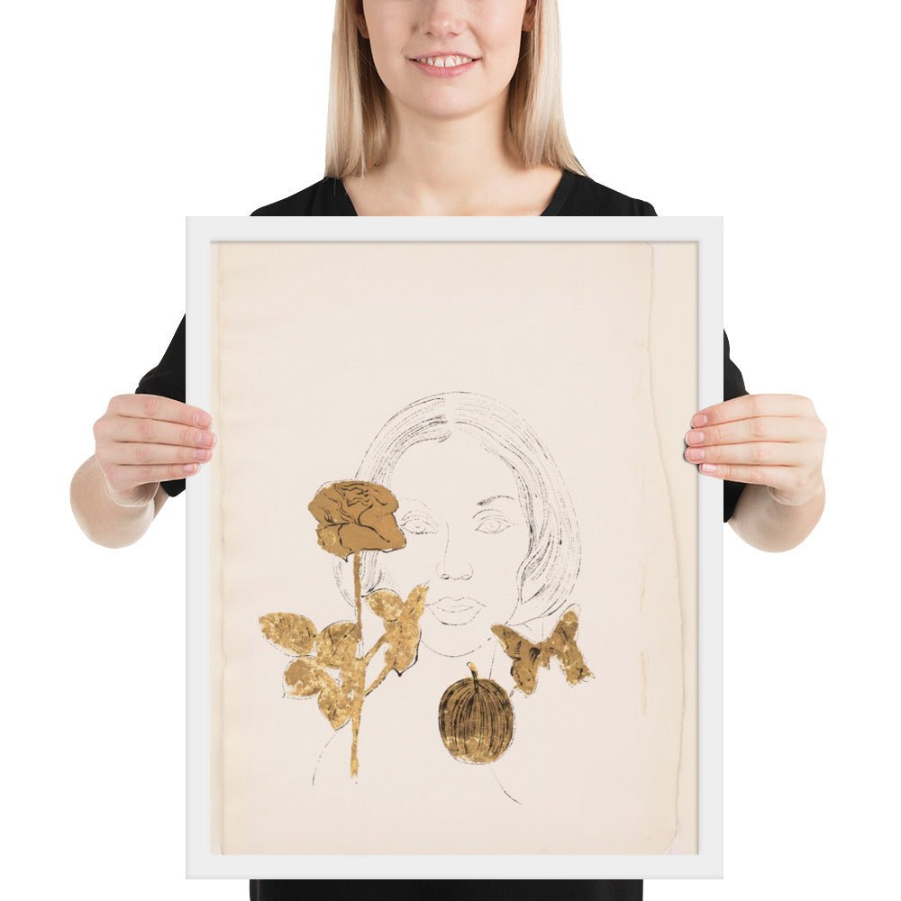 Unknown Female by Andy Warhol , Framed poster