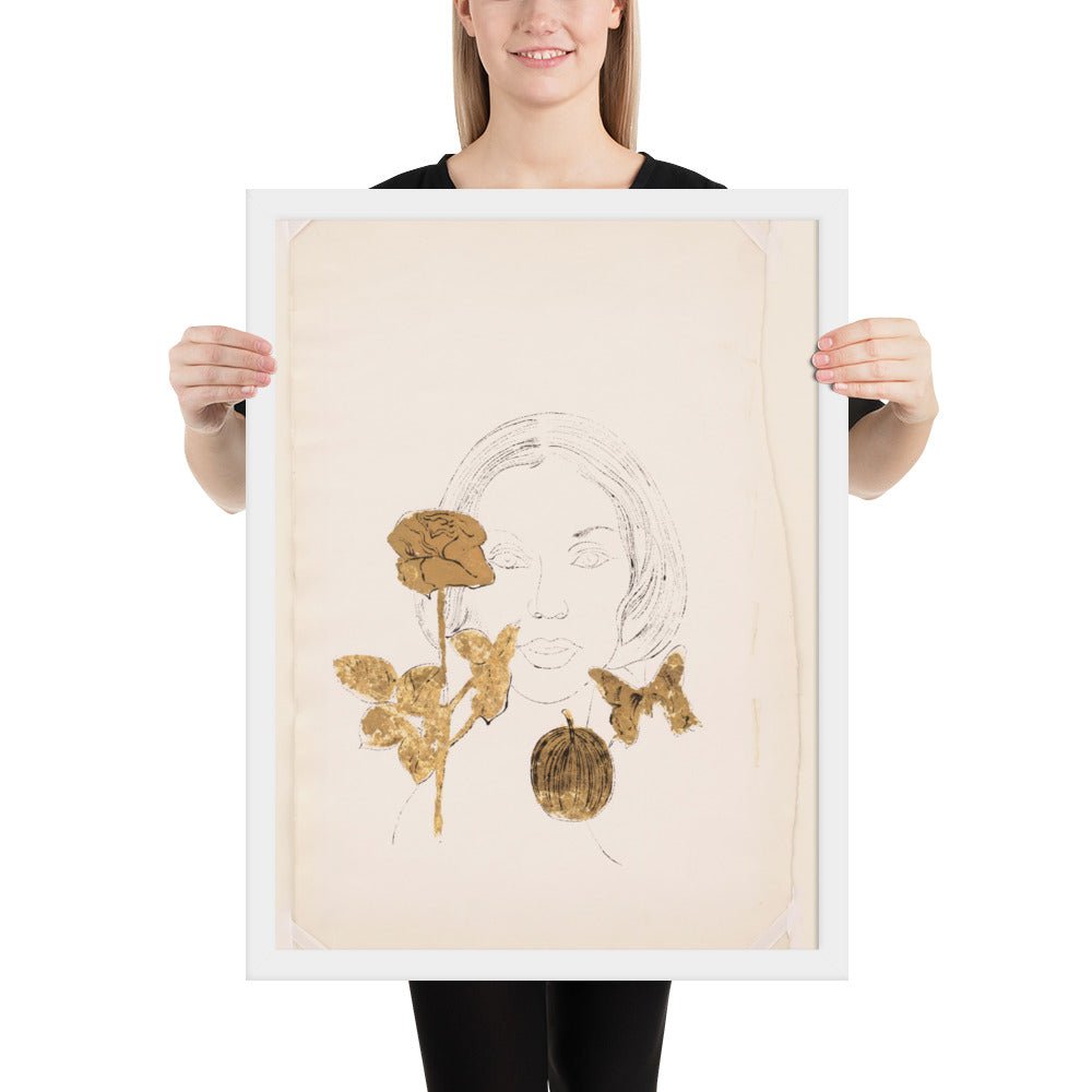 Unknown Female by Andy Warhol , Framed poster