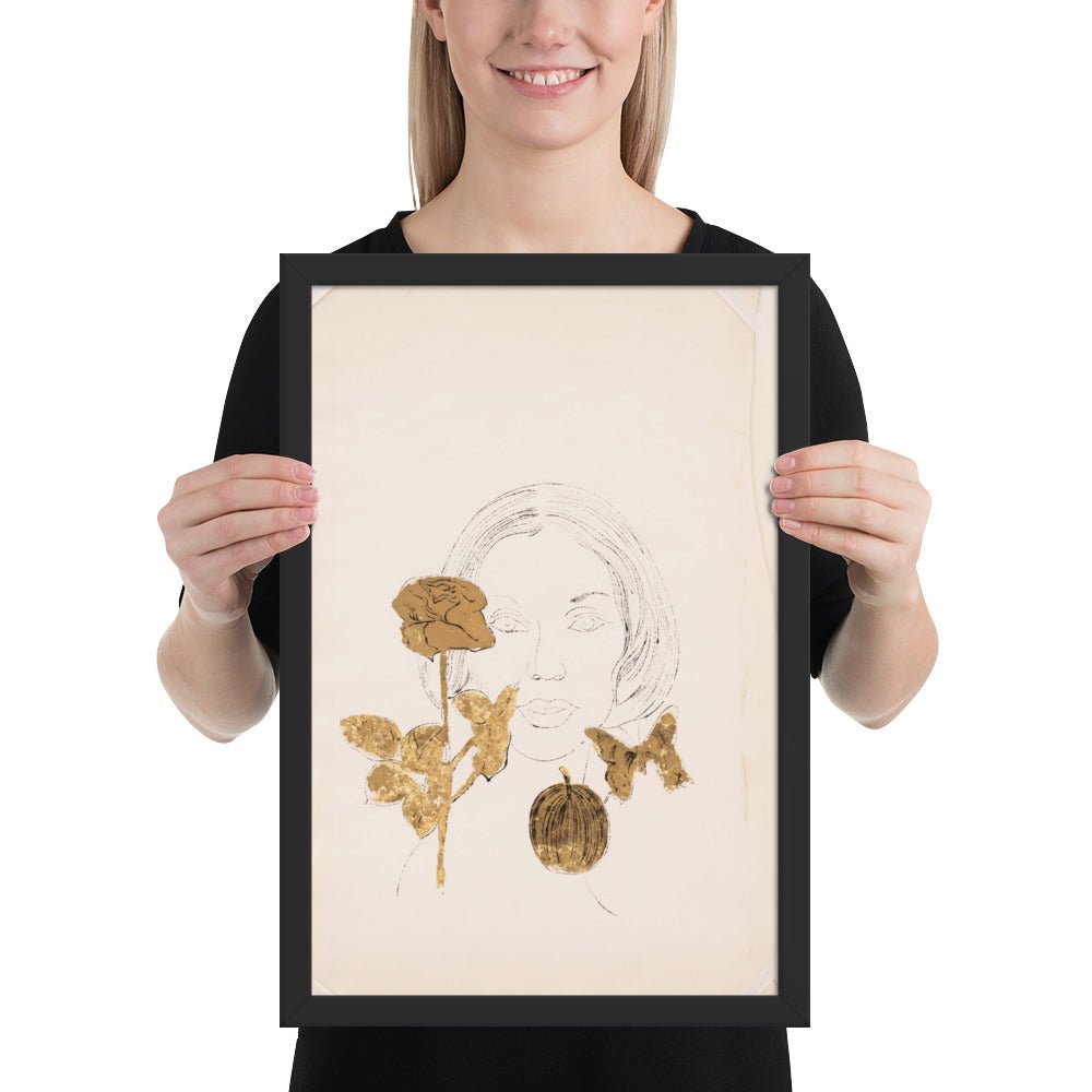 Unknown Female by Andy Warhol , Framed poster