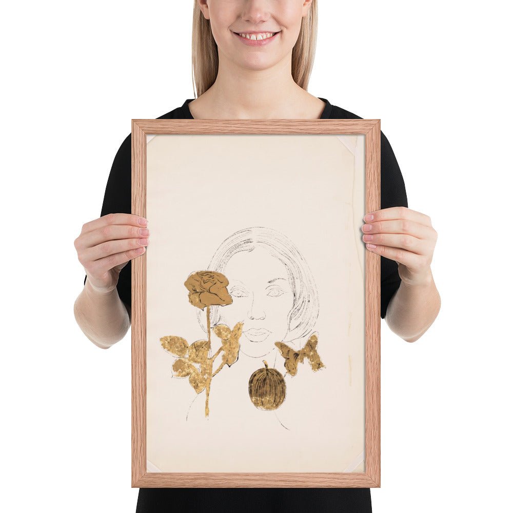 Unknown Female by Andy Warhol , Framed poster