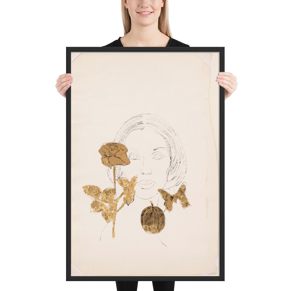 Unknown Female by Andy Warhol , Framed poster