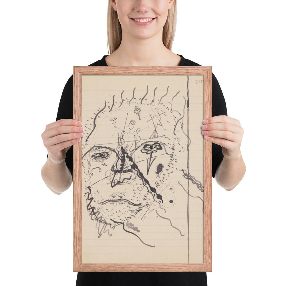 Untitled drawing for Soleil Vitré by Georges Bataille, Framed poster
