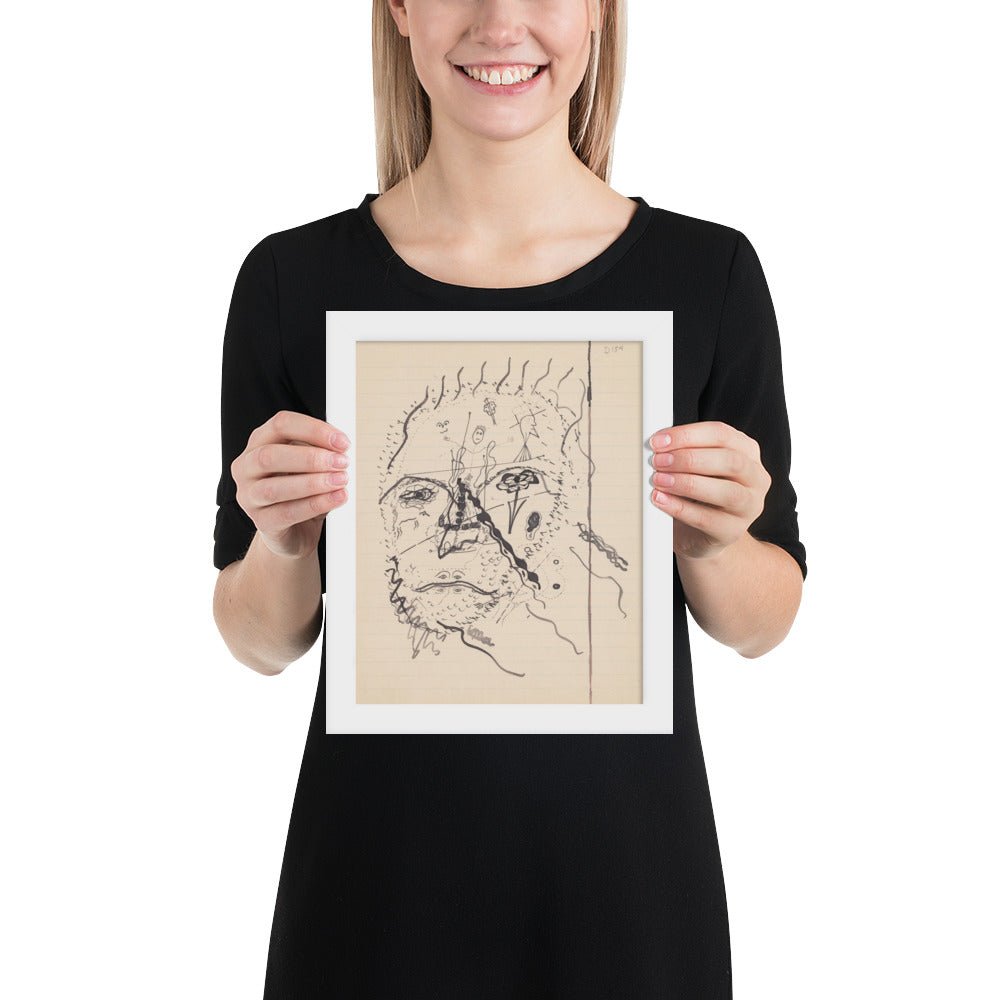 Untitled drawing for Soleil Vitré by Georges Bataille, Framed poster