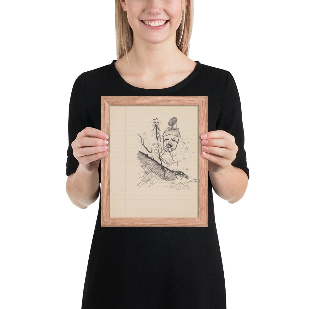 Untitled drawing for Soleil Vitré by Georges Bataille, Framed poster