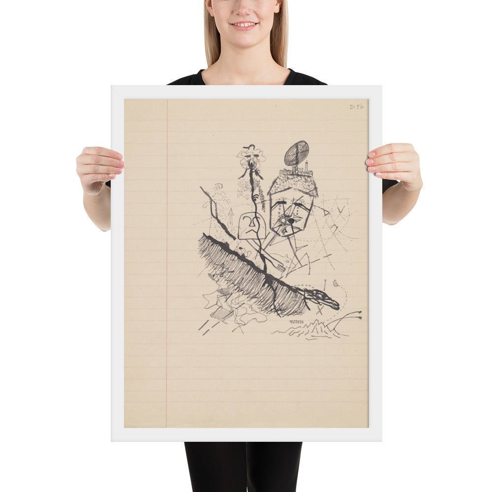 Untitled drawing for Soleil Vitré by Georges Bataille, Framed poster