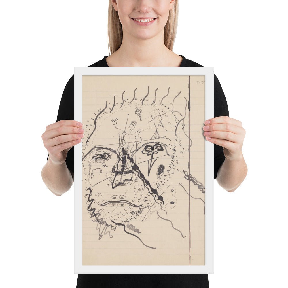 Untitled drawing for Soleil Vitré by Georges Bataille, Framed poster
