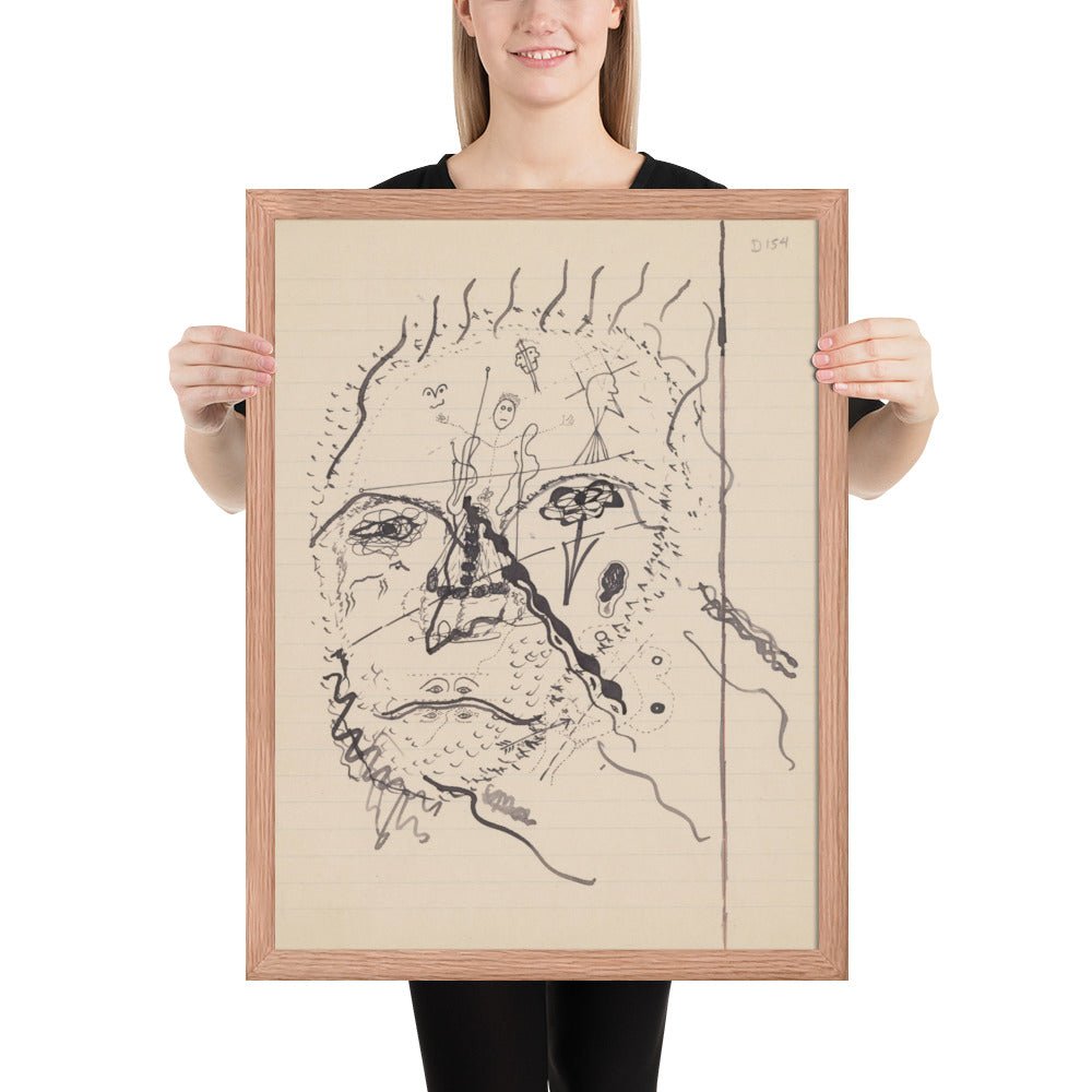 Untitled drawing for Soleil Vitré by Georges Bataille, Framed poster