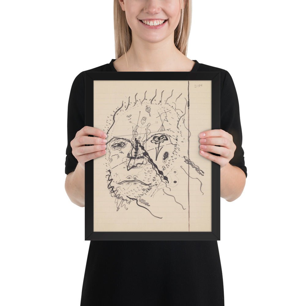 Untitled drawing for Soleil Vitré by Georges Bataille, Framed poster