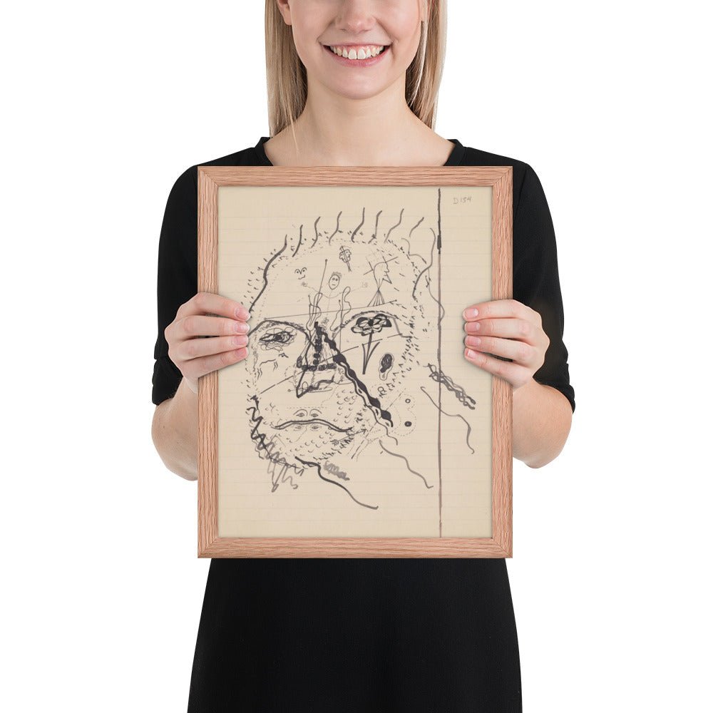 Untitled drawing for Soleil Vitré by Georges Bataille, Framed poster