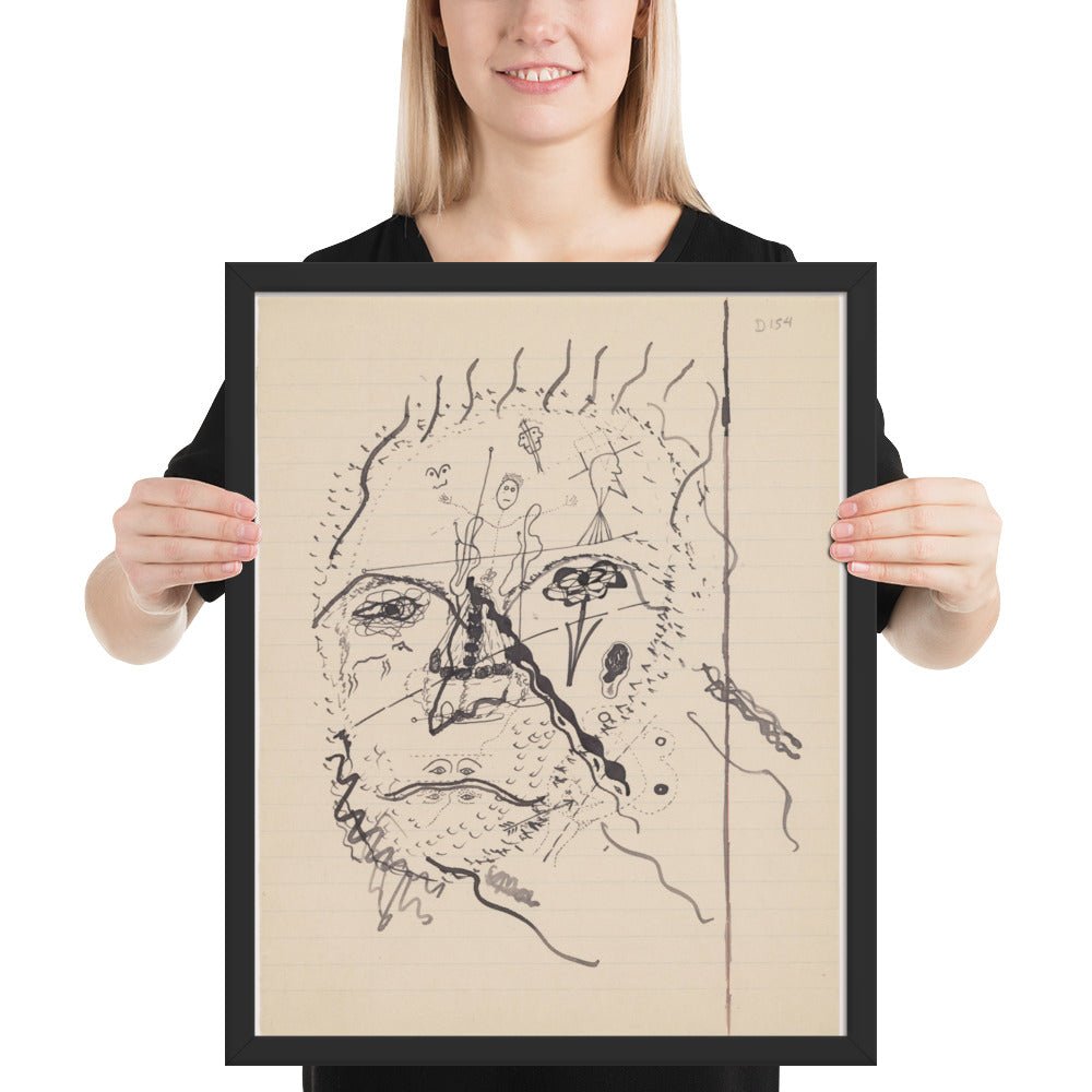 Untitled drawing for Soleil Vitré by Georges Bataille, Framed poster
