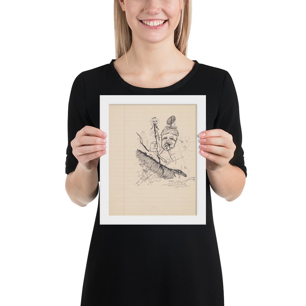 Untitled drawing for Soleil Vitré by Georges Bataille, Framed poster