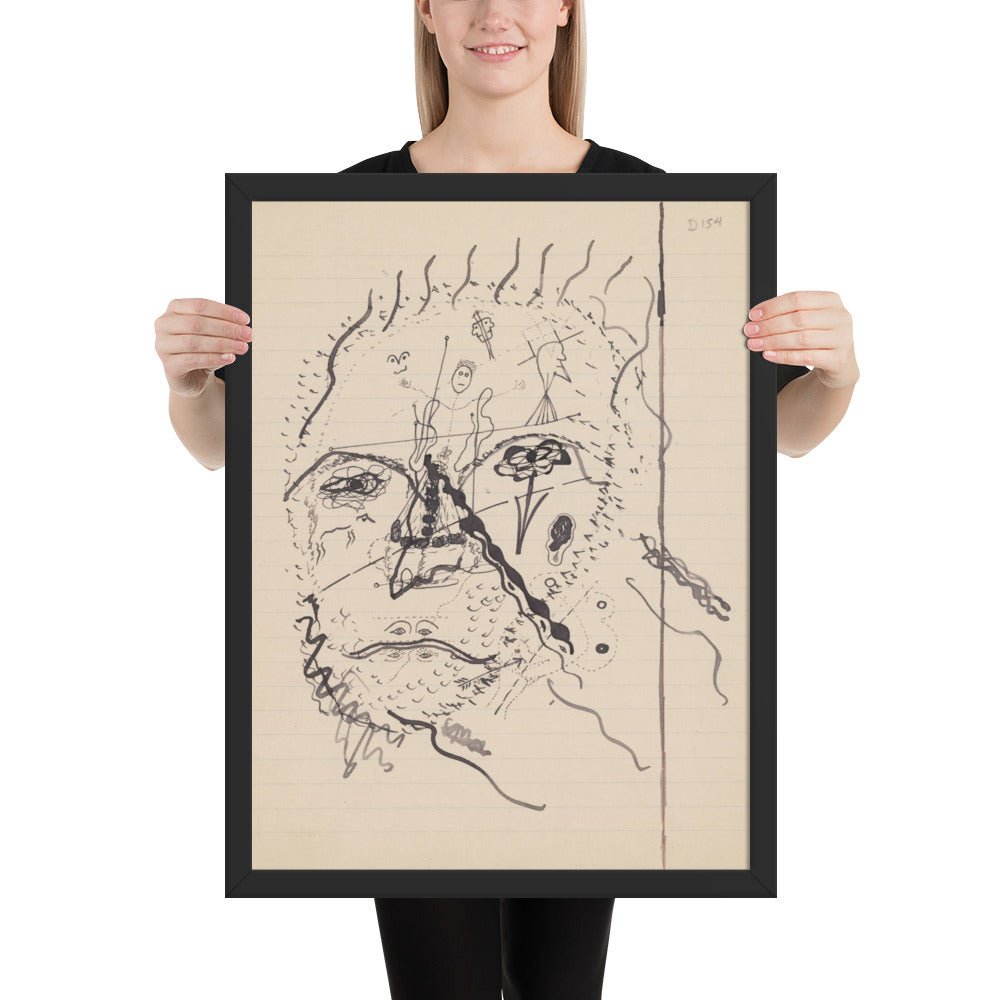 Untitled drawing for Soleil Vitré by Georges Bataille, Framed poster