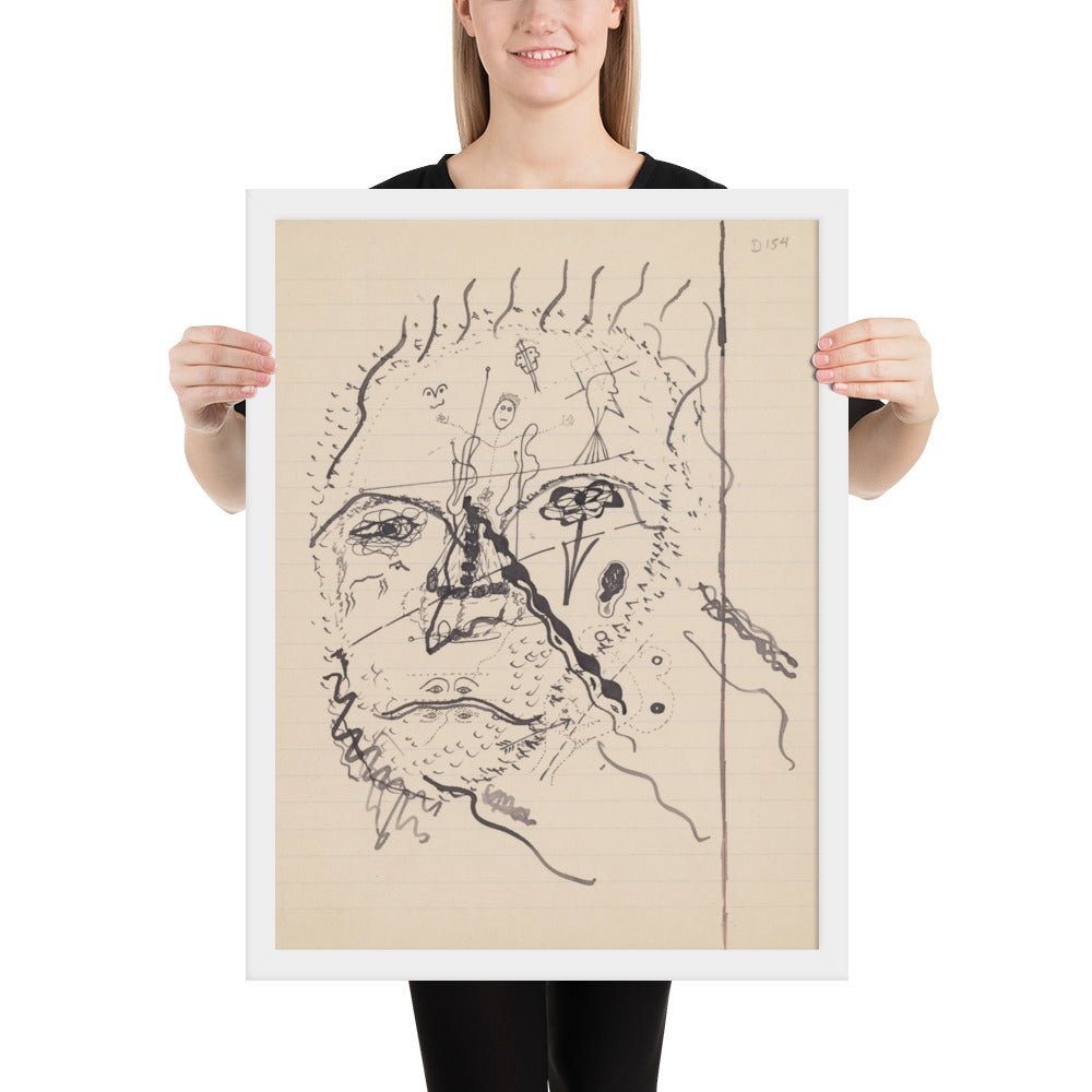 Untitled drawing for Soleil Vitré by Georges Bataille, Framed poster