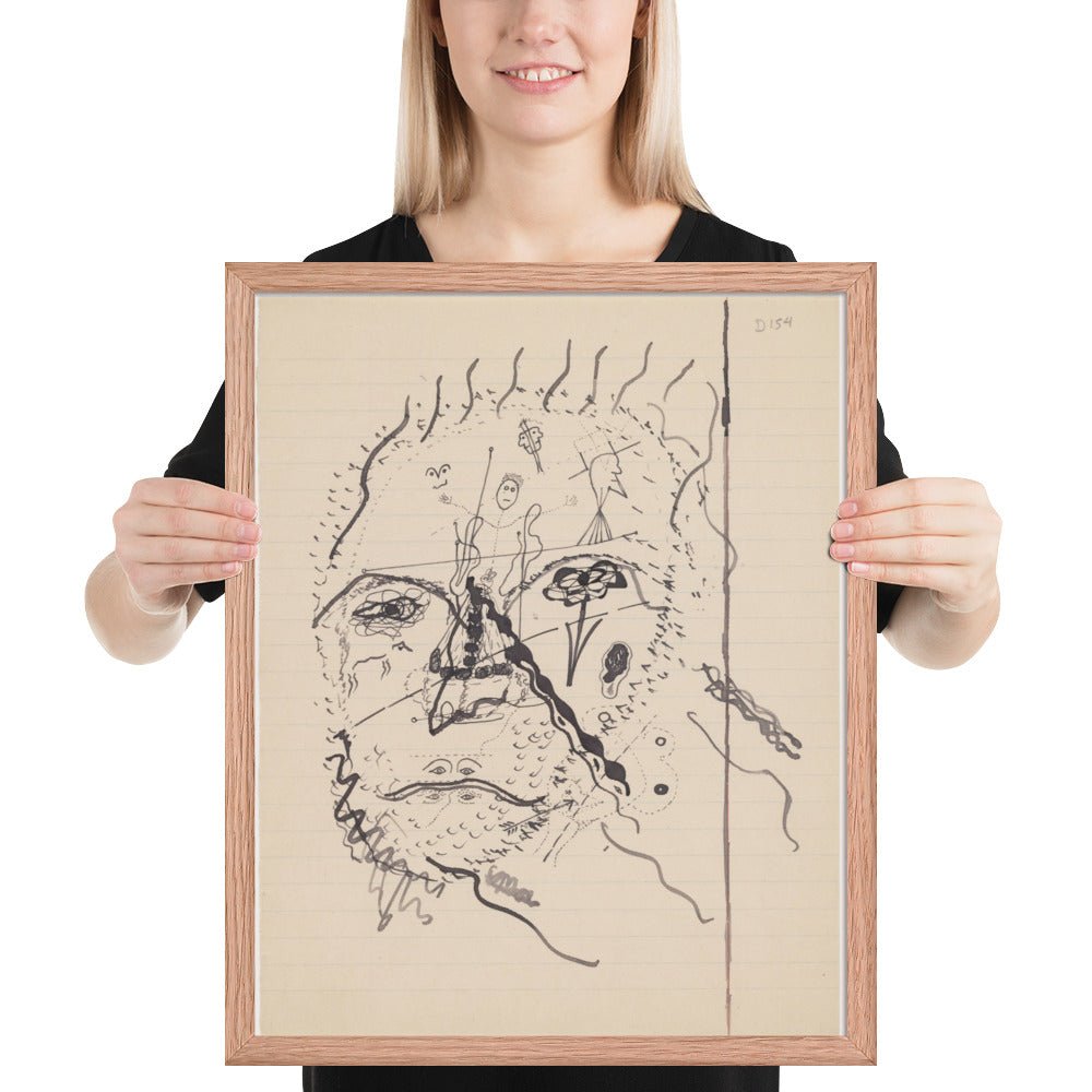Untitled drawing for Soleil Vitré by Georges Bataille, Framed poster