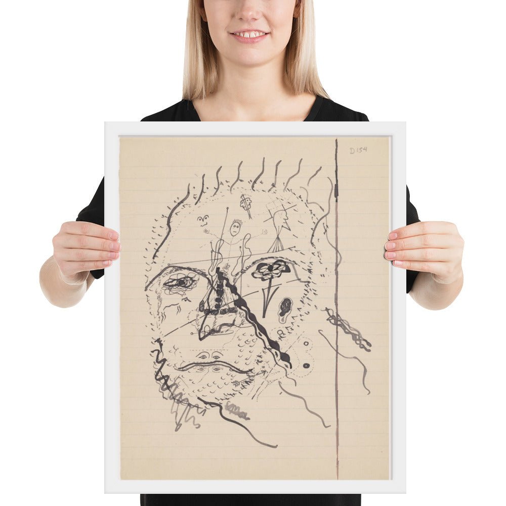Untitled drawing for Soleil Vitré by Georges Bataille, Framed poster