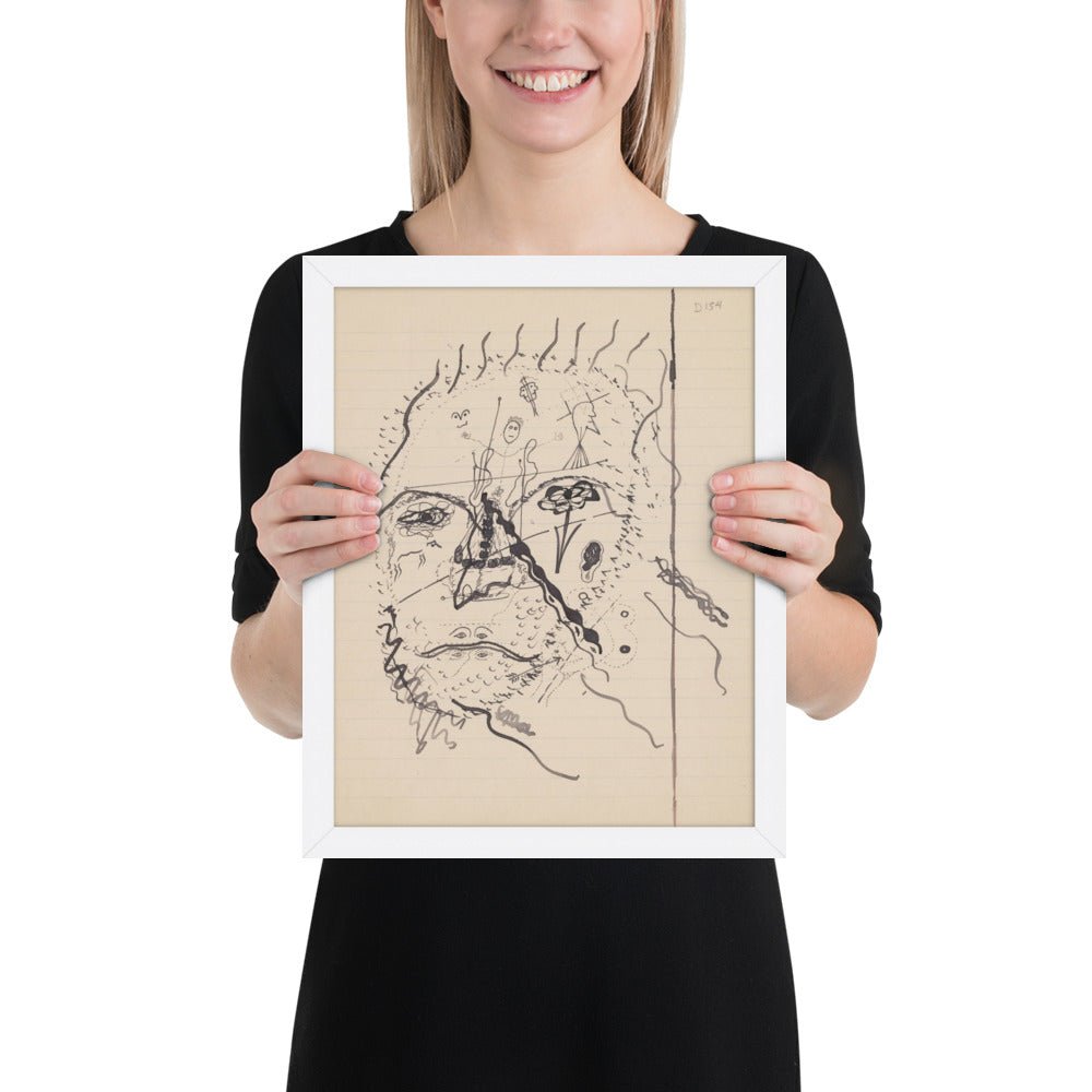 Untitled drawing for Soleil Vitré by Georges Bataille, Framed poster