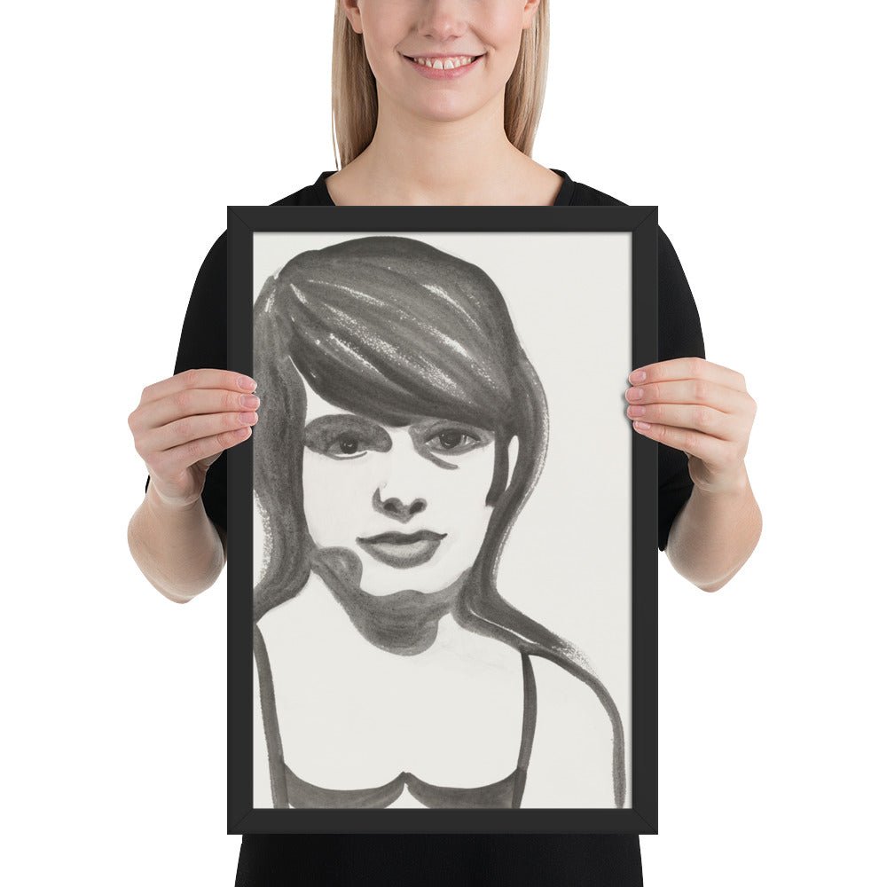 Used Face by Rosemarie Trockel, Framed poster