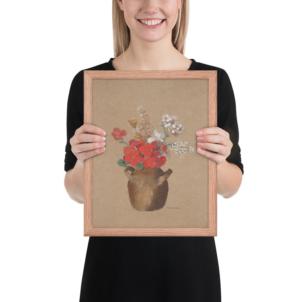 Vase of Flowers by Odilon Redon, Framed posterster