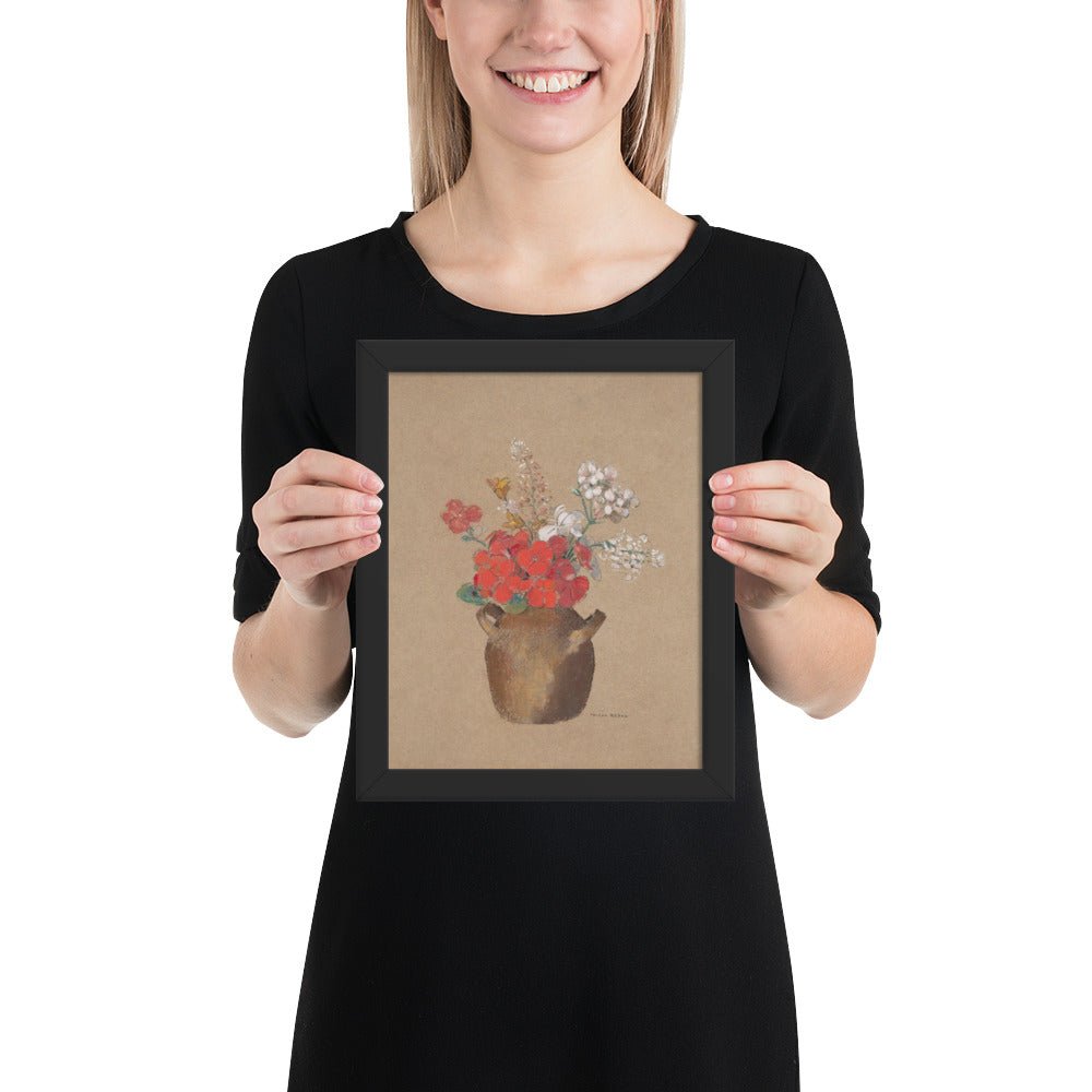 Vase of Flowers by Odilon Redon, Framed posterster