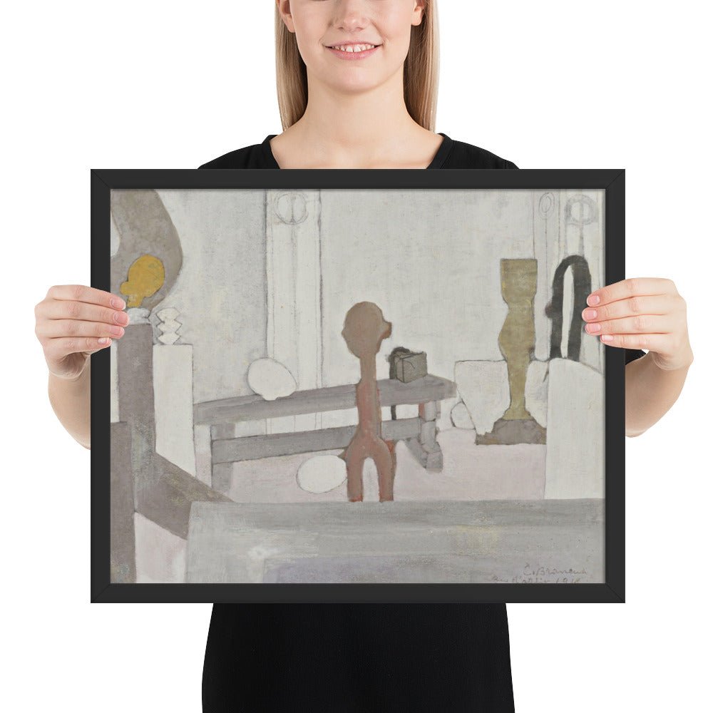 View of the Artist's Studio by Constantin Brancusi, Framed poster