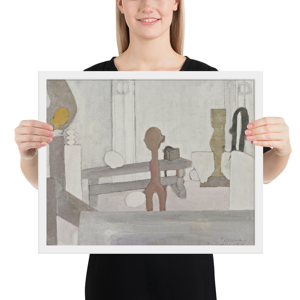 View of the Artist's Studio by Constantin Brancusi, Framed poster