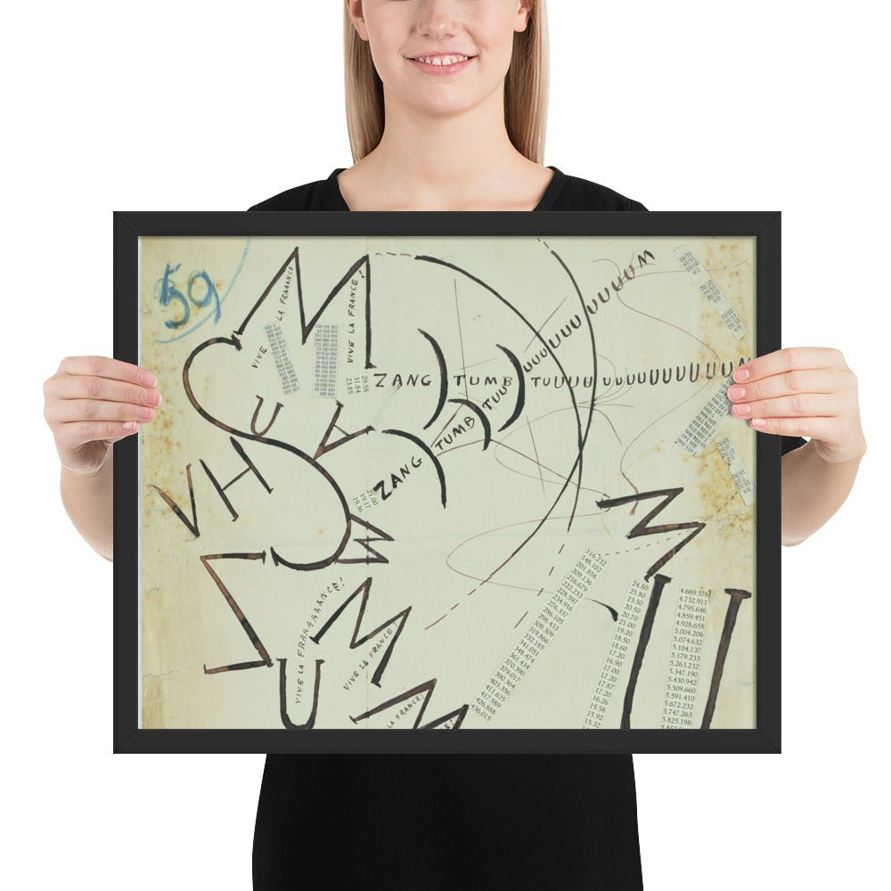 Vive la France by Filippo Tommaso Marinetti, Framed poster