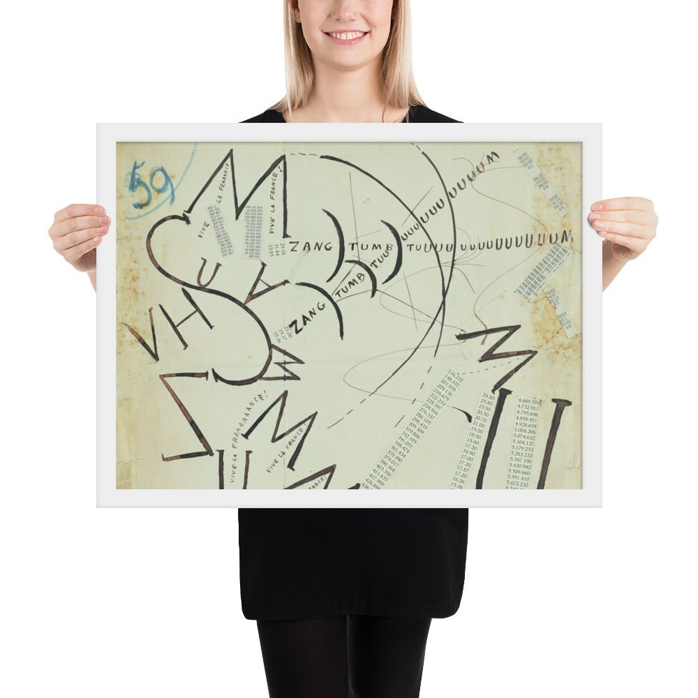 Vive la France by Filippo Tommaso Marinetti, Framed poster