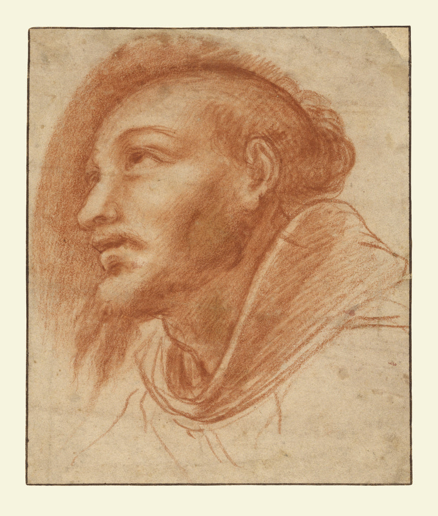 Cerano :Study of a Franciscan Monk (Possibly Saint Francis), Poster Print Wall Art