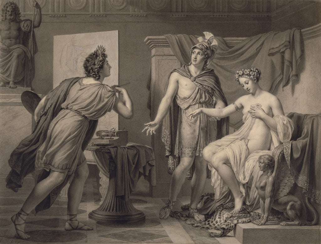 Jérôme-Martin Langlois:Alexander Ceding Campaspe to Apelle, Poster Print Wall Art