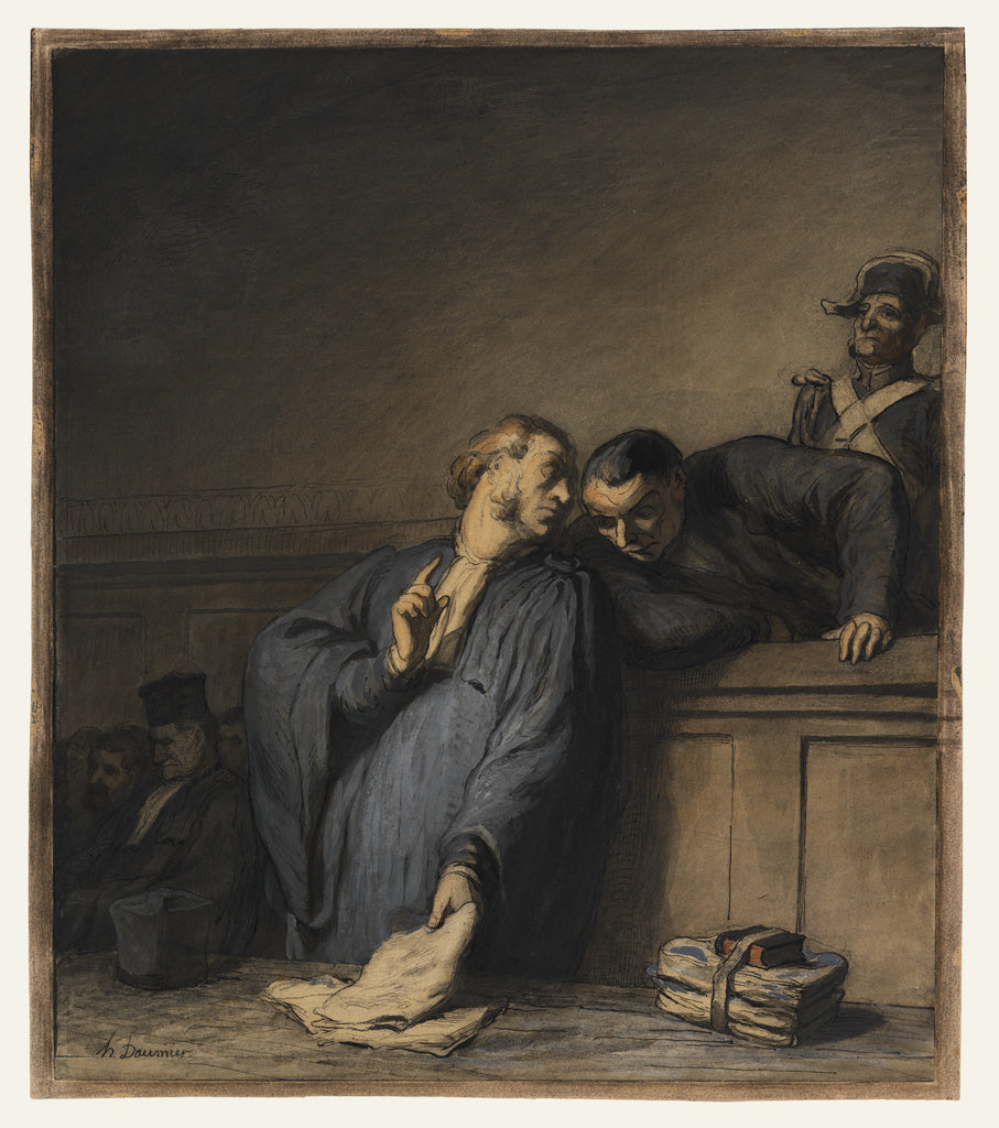 Honoré Daumier:A Criminal Case, Poster Print Wall Art