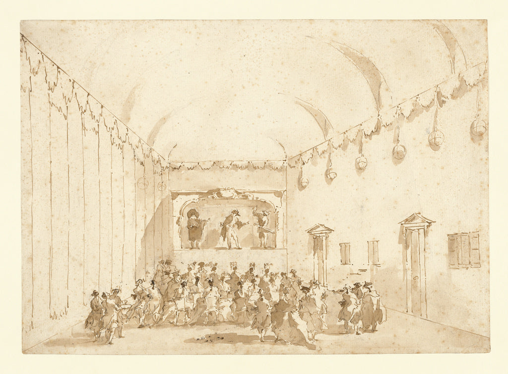 Francesco Guardi:A Theatrical Performance, Poster Print Wall Art
