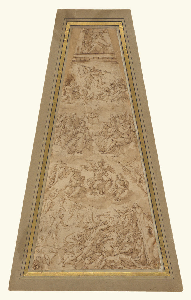 Giorgio Vasari:Compositional Study for the Southeast Section, Poster Print Wall Art