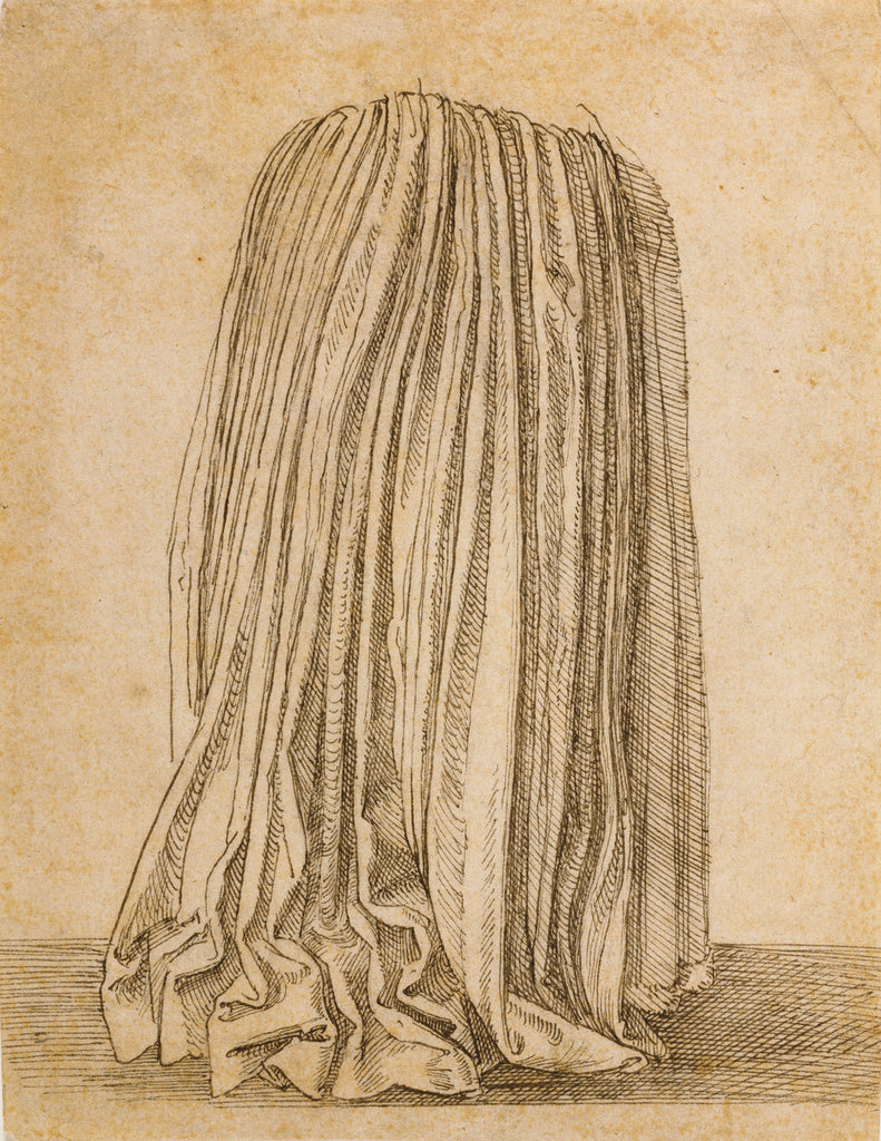 Hans Brosamer:Study of a Pleated Skirt, Poster Print Wall Art