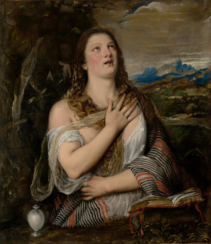 Titian :The Penitent Magdalene, Poster Print Wall Art