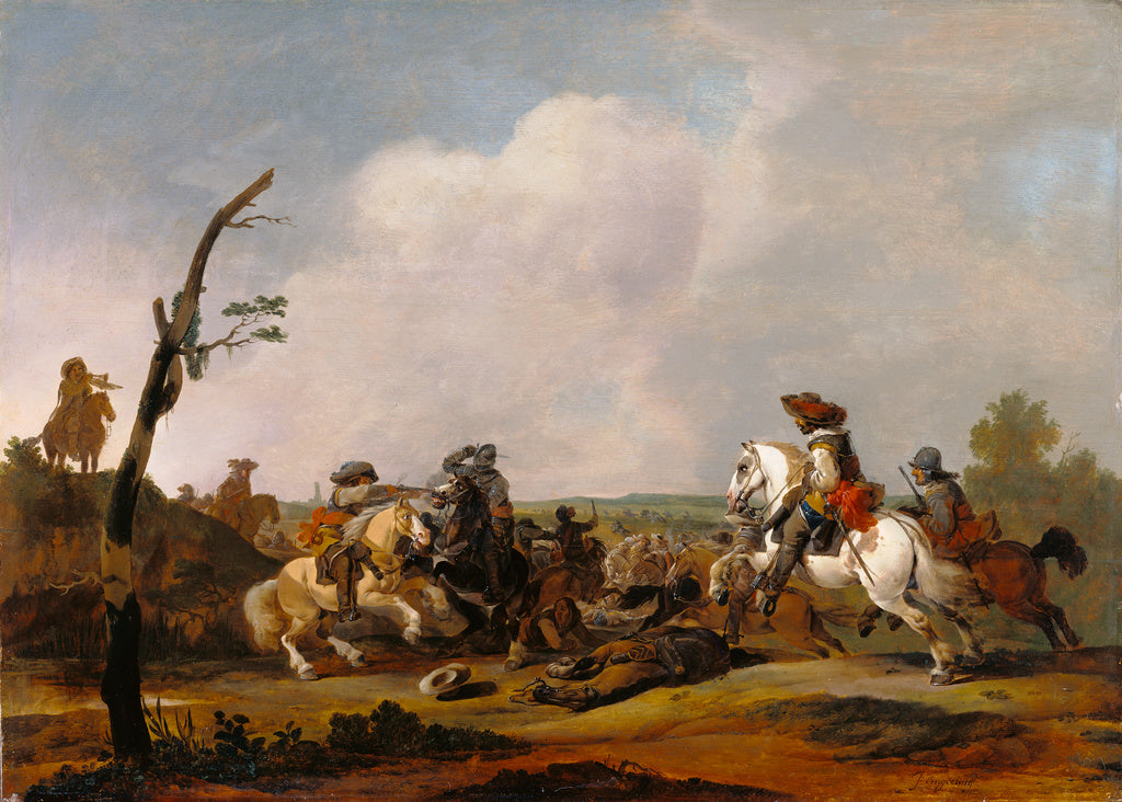Johannes LingelbachAttributed to:Battle Scene, Poster Print Wall Art