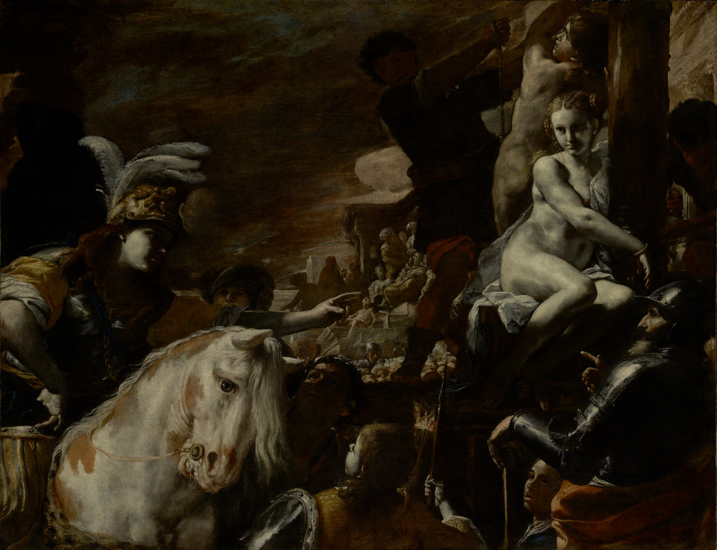 Mattia Preti:Clorinda Rescuing Sofronia and Olindo, Poster Print Wall Art