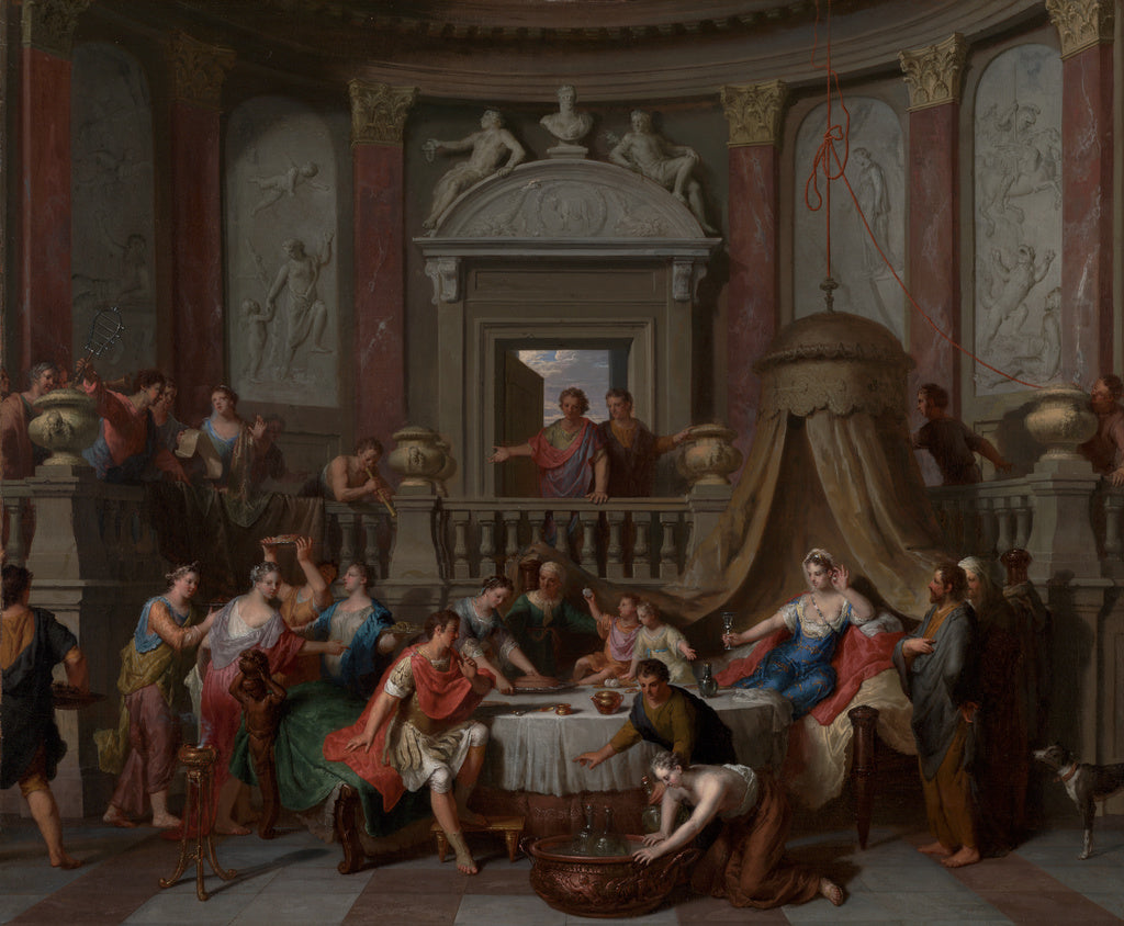Gerard Hoet:The Banquet of Cleopatra, Poster Print Wall Art
