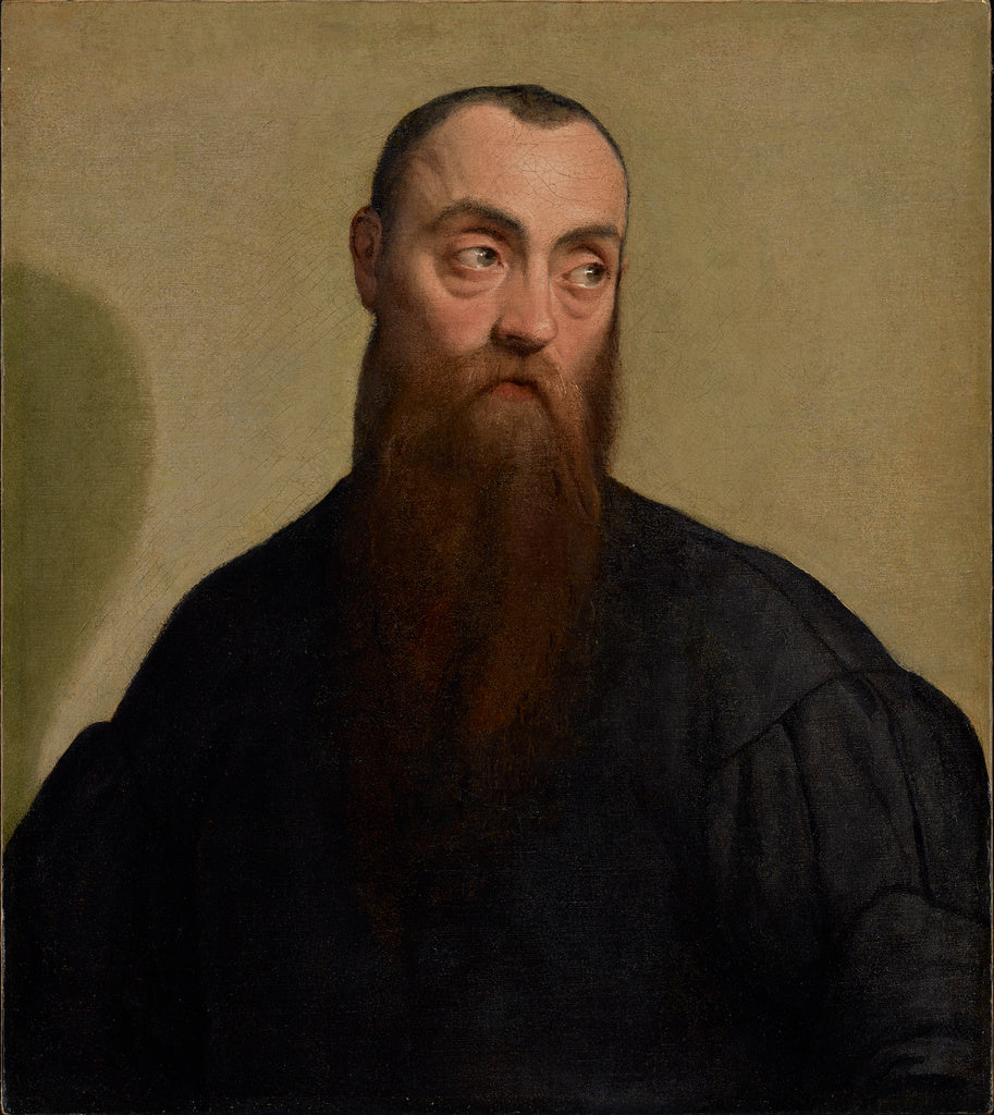 Jacopo Bassano:Portrait of a Bearded Man, Poster Print Wall Art